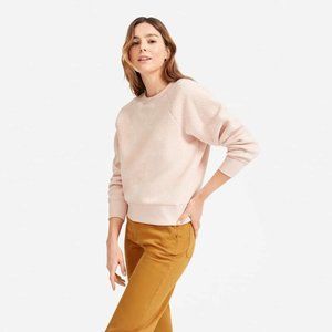 Everlane ReNew Fleece Raglan Sweatshirt in Sandstone, Sz M